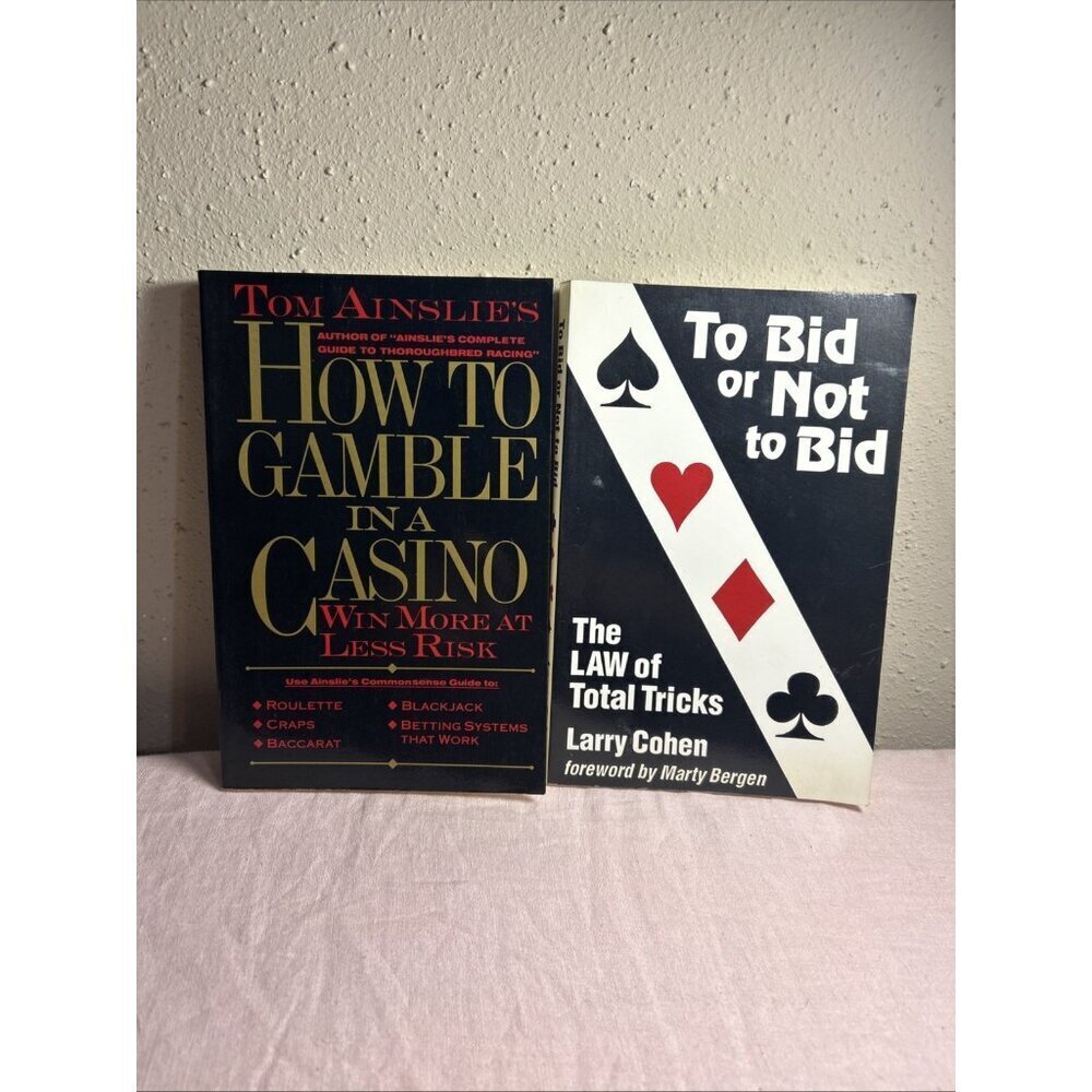 Lot Of 2 Gambling Books How To Gamble In A Casino & To Bid Or Not To Bid